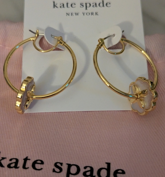 NWT Kate Spade Heritage Bloom Hoop Earrings - Picture 5 of 15